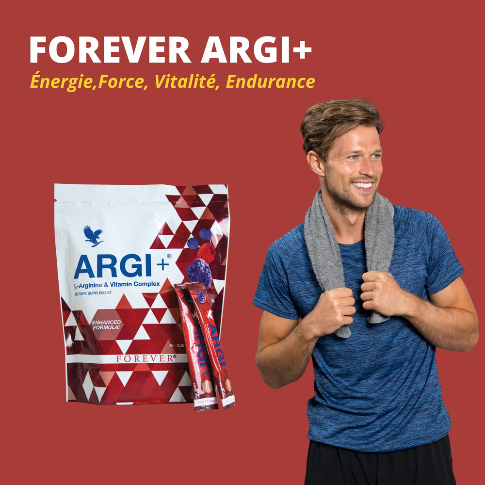 Forever ARGI+ - L-Arginine vitamines et grenade | Énergie cardiovasculaire et vitalité O'bio Shop