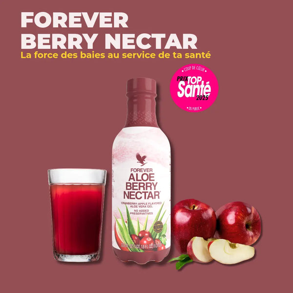 Forever Berry Nectar - Jus aloe vera cranberry et myrtilles | Vitamines et confort urinaire Forever Living