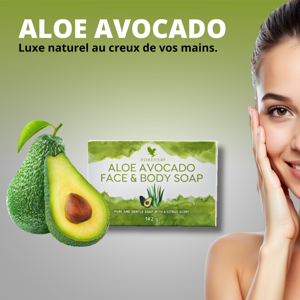 Forever Savon Avocat - Savon naturel visage et corps avocat aloe vera | Peau douce Forever Living