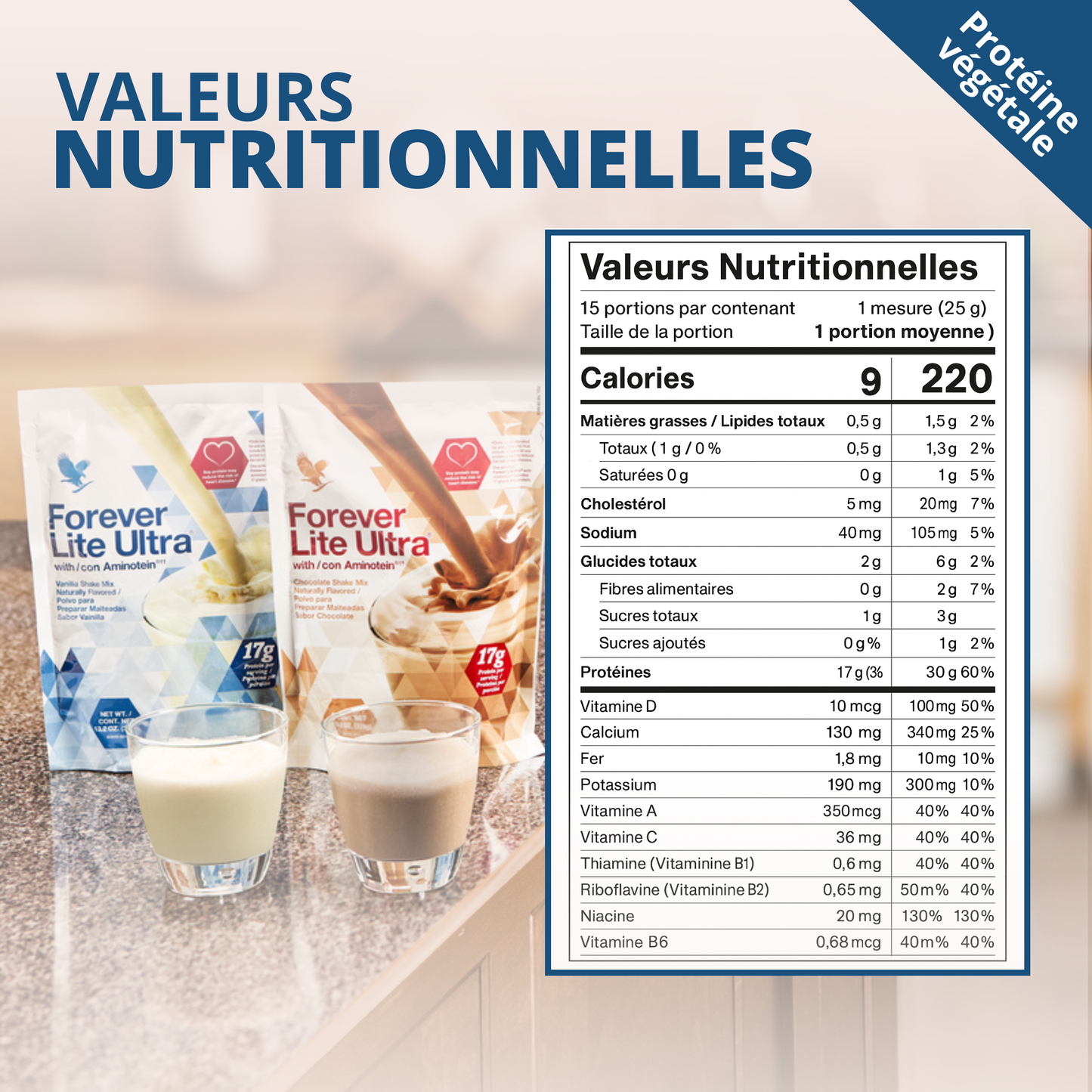 LITE ULTRA VANILLE OU CHOCOLAT FOREVER