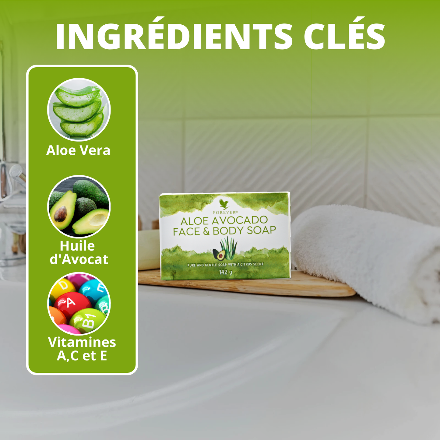 FOREVER AVOCADO FACE AND BODY SOAP