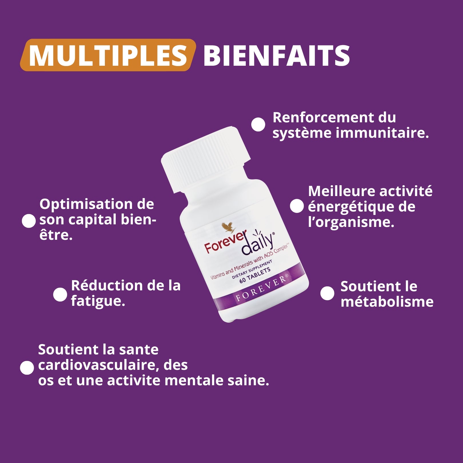 FOREVER DAILY « MULTI-VITAMINES » Forever Living Products